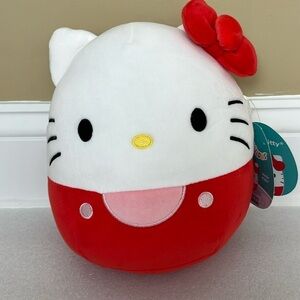 🆕 Squishmallows Hello Kitty White Red Bow Sanrio